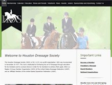 Tablet Screenshot of houstondressagesociety.org